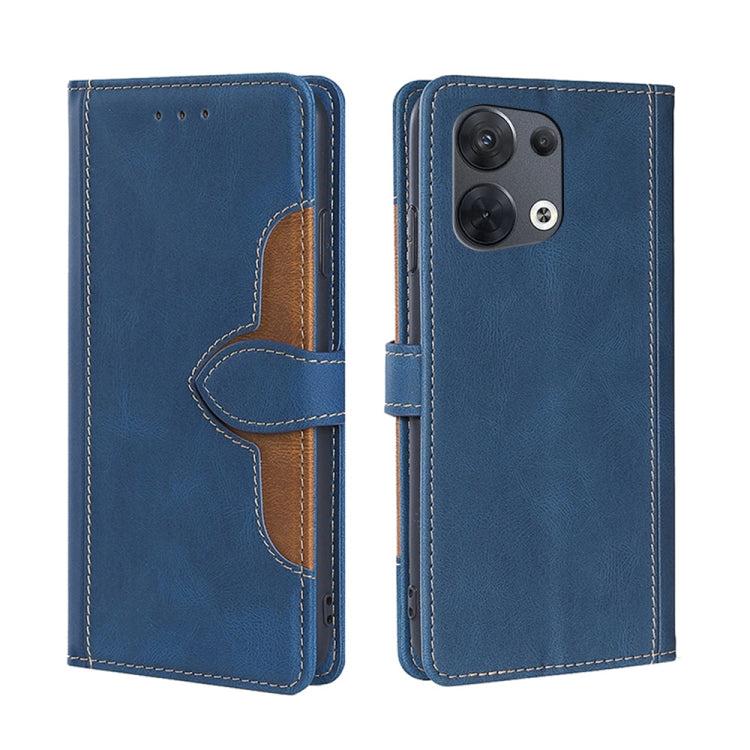 For OPPO Reno8 5G Skin Feel Magnetic Buckle Leather Phone Case