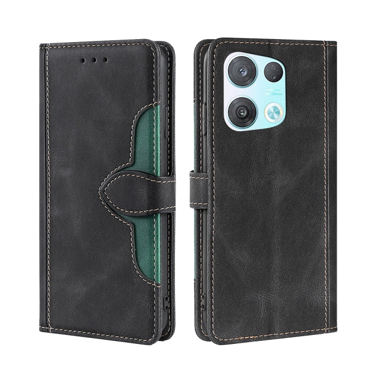For OPPO Reno8 Pro 5G Skin Feel Magnetic Buckle Leather Phone Case