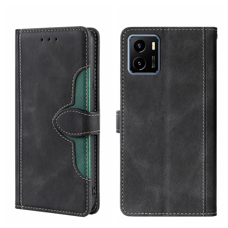 For vivo Y15s Global Skin Feel Magnetic Buckle Leather Phone Case