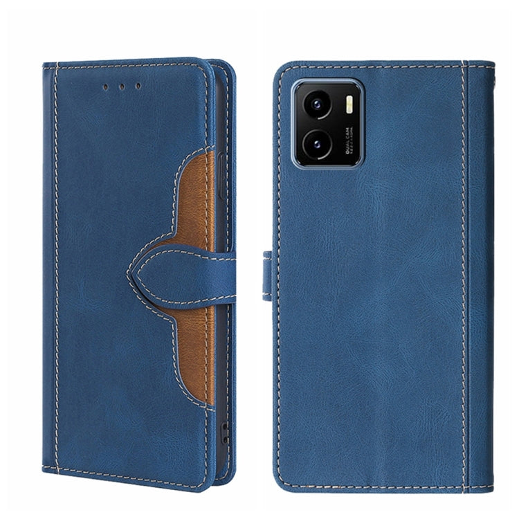 For vivo Y15s Global Skin Feel Magnetic Buckle Leather Phone Case