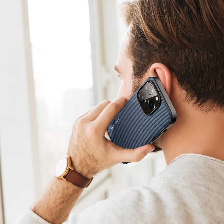 For iPhone 14 Pro DUX DUCIS Fino Series PU + TPU Phone Case(Blue)