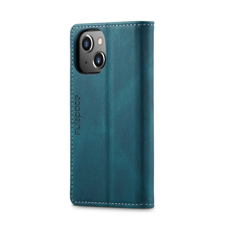 For iPhone 14 Plus AutSpace A01 Retro Skin-feel Crazy Horse Leather Phone Case