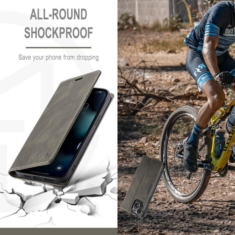 For iPhone 14 Pro AutSpace A01 Retro Skin-feel Crazy Horse Leather Phone Case