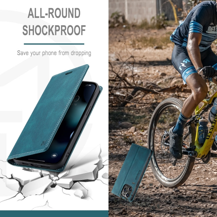 For iPhone 14 Pro AutSpace A01 Retro Skin-feel Crazy Horse Leather Phone Case