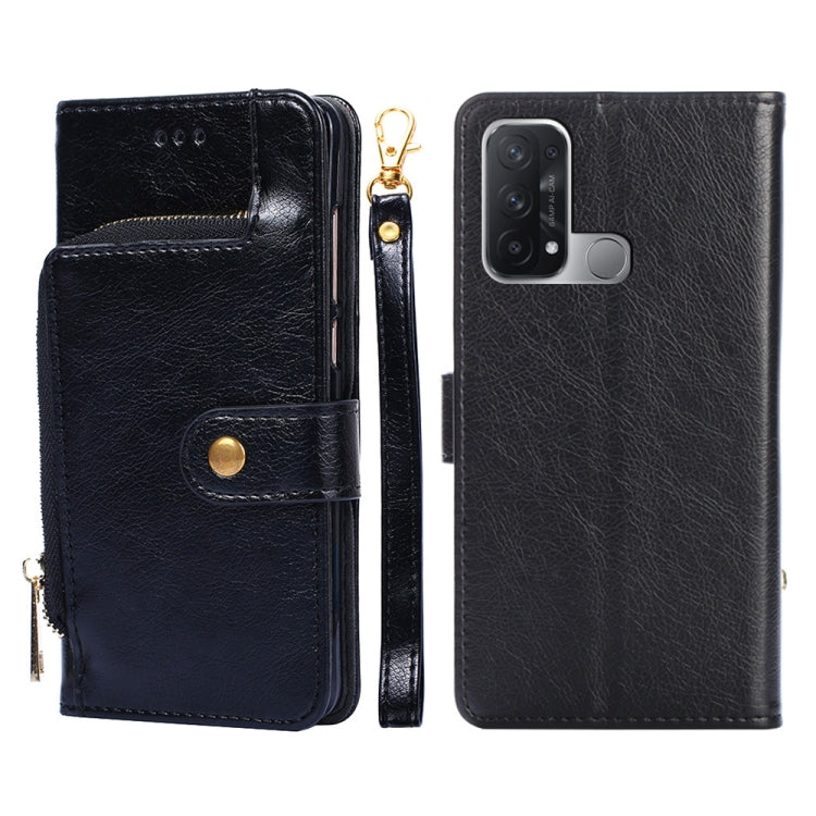 For OPPO Reno5 A Zipper Bag PU + TPU Horizontal Flip Leather Phone Case