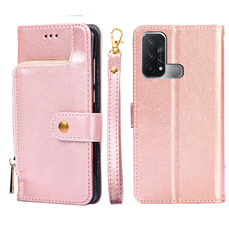 For OPPO Reno5 A Zipper Bag PU + TPU Horizontal Flip Leather Phone Case