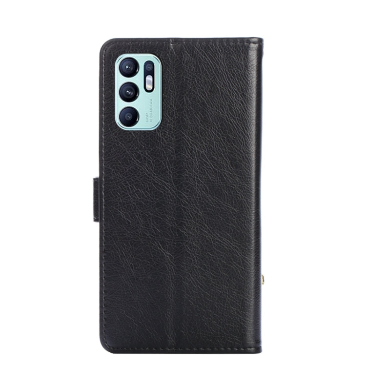 For OPPO Reno6 4G Zipper Bag PU + TPU Horizontal Flip Leather Phone Case