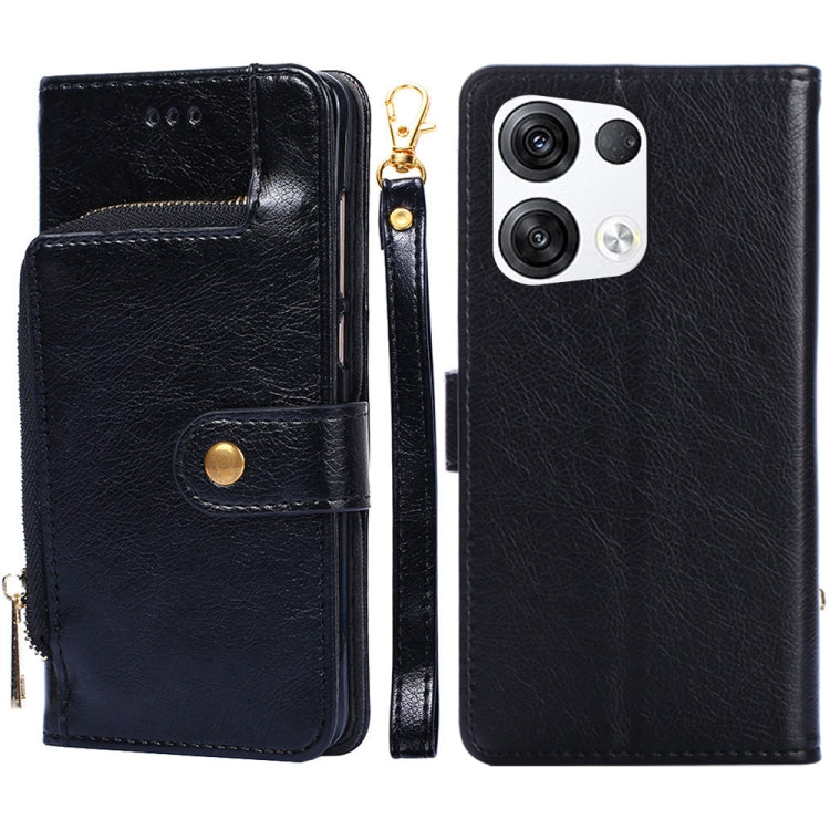For OPPO Reno8 Pro+ 5G Zipper Bag PU + TPU Horizontal Flip Leather Phone Case