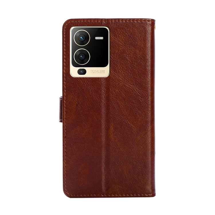 For vivo S15 5G Zipper Bag PU + TPU Horizontal Flip Leather Phone Case