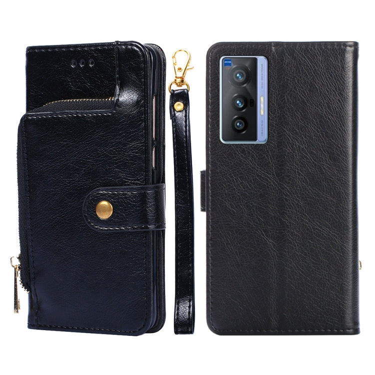 For vivo X70 Zipper Bag PU + TPU Horizontal Flip Leather Phone Case