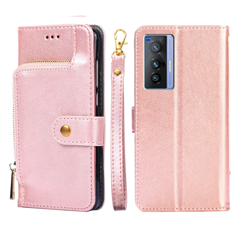 For vivo X70 Zipper Bag PU + TPU Horizontal Flip Leather Phone Case