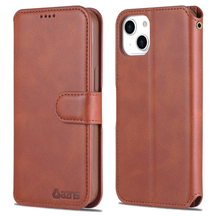 For iPhone 14 AZNS Calf Texture Flip Leather Phone Case