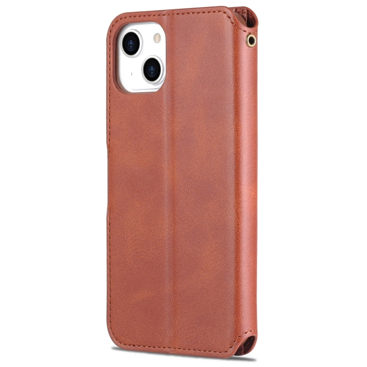 For iPhone 14 AZNS Calf Texture Flip Leather Phone Case