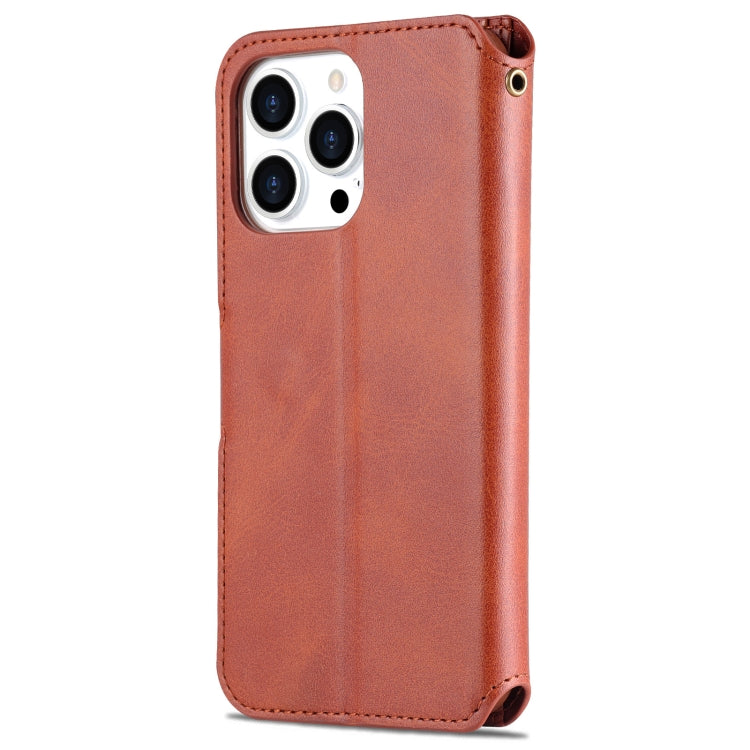 For iPhone 14 Pro AZNS Calf Texture Flip Leather Phone Case