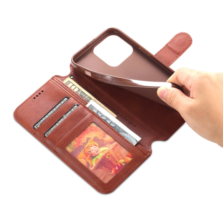 For iPhone 14 Pro AZNS Calf Texture Flip Leather Phone Case
