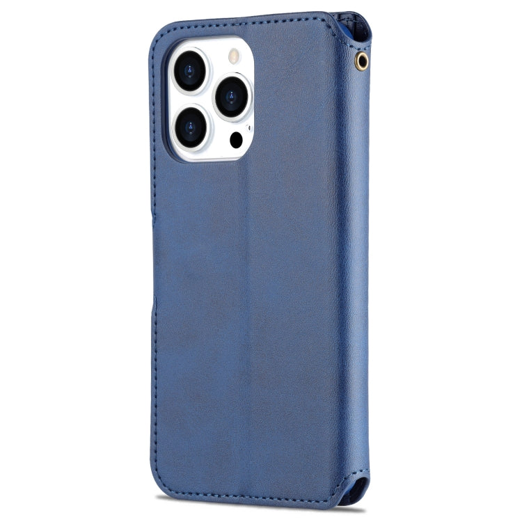 For iPhone 14 Pro Max AZNS Calf Texture Flip Leather Phone Case