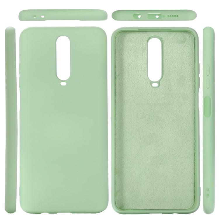 For Xiaomi Redmi K30 Solid Color Liquid Silicone Dropproof Protective Case