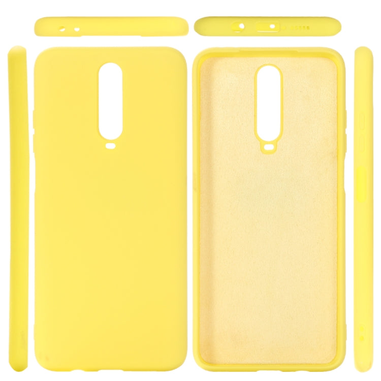 For Xiaomi Redmi K30 Solid Color Liquid Silicone Dropproof Protective Case