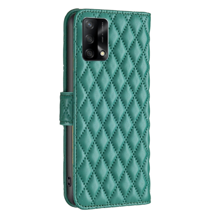 For OPPO A74 4G / F19 4G Diamond Lattice Wallet Leather Flip Phone Case