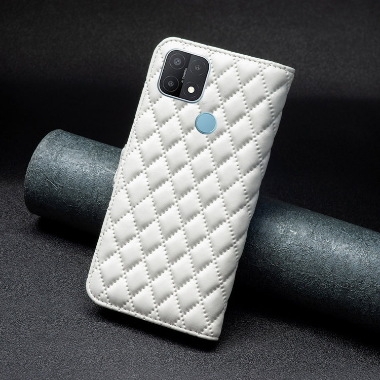 For OPPO A15 Diamond Lattice Wallet Leather Flip Phone Case