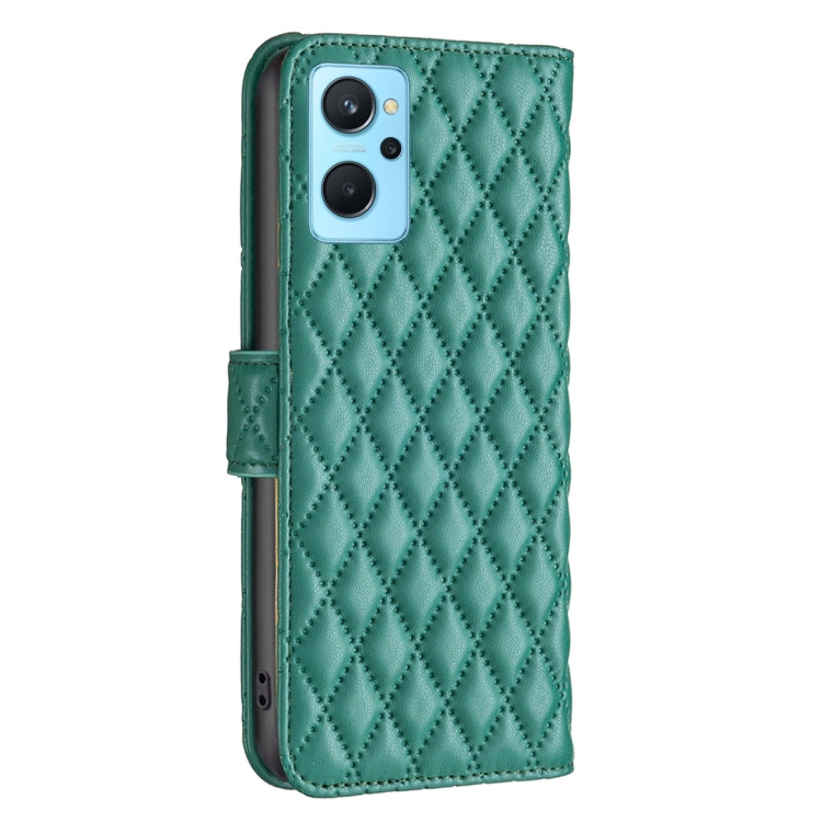 For OPPO A36 4G / A96 4G / A76 4G / Realme 9i / K10 4G Diamond Lattice Wallet Leather Flip Phone Case