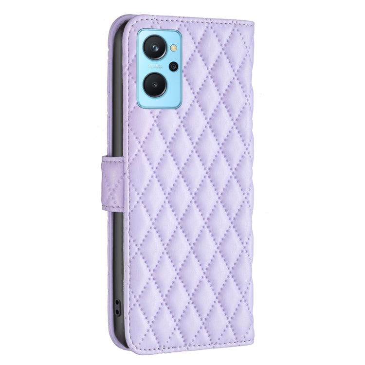 For OPPO A36 4G / A96 4G / A76 4G / Realme 9i / K10 4G Diamond Lattice Wallet Leather Flip Phone Case