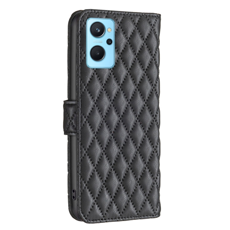For OPPO A36 4G / A96 4G / A76 4G / Realme 9i / K10 4G Diamond Lattice Wallet Leather Flip Phone Case