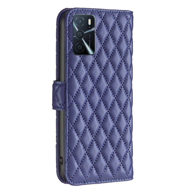 For OPPO A54 4G / A55 5G / A16 Diamond Lattice Wallet Leather Flip Phone Case