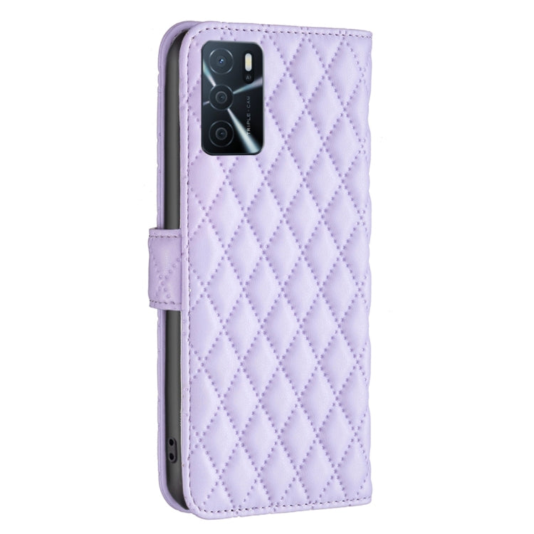 For OPPO A54 4G / A55 5G / A16 Diamond Lattice Wallet Leather Flip Phone Case