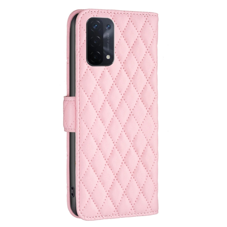 For OPPO A74 5G / A93 5G / A54 5G Diamond Lattice Wallet Leather Flip Phone Case
