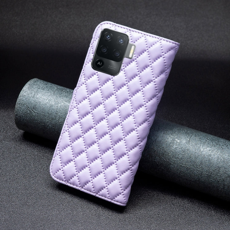 For OPPO A94 4G Diamond Lattice Wallet Leather Flip Phone Case