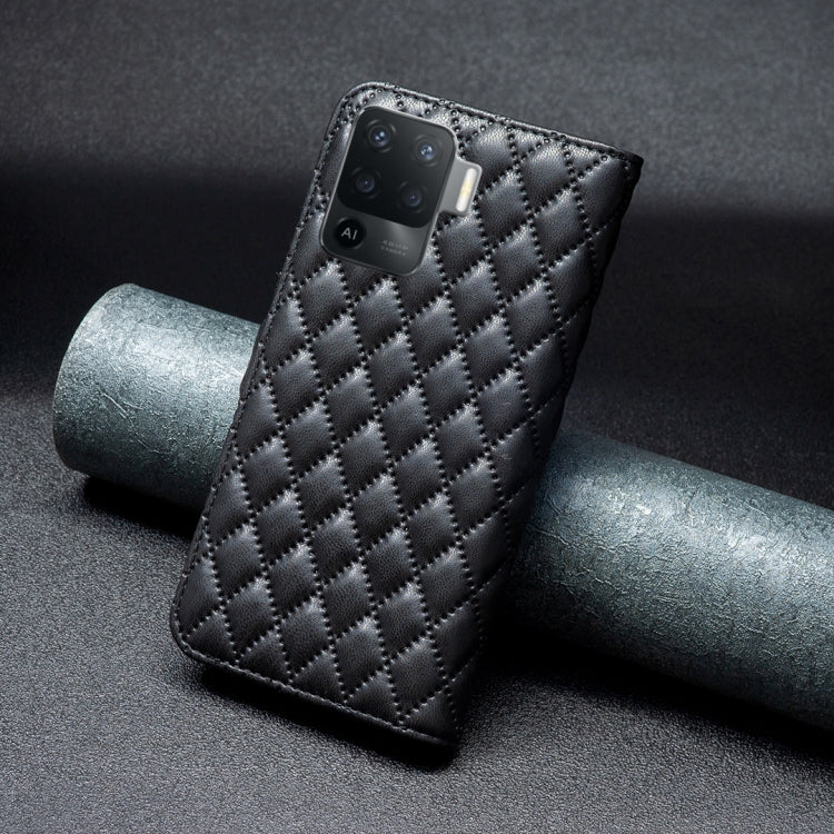 For OPPO A94 4G Diamond Lattice Wallet Leather Flip Phone Case