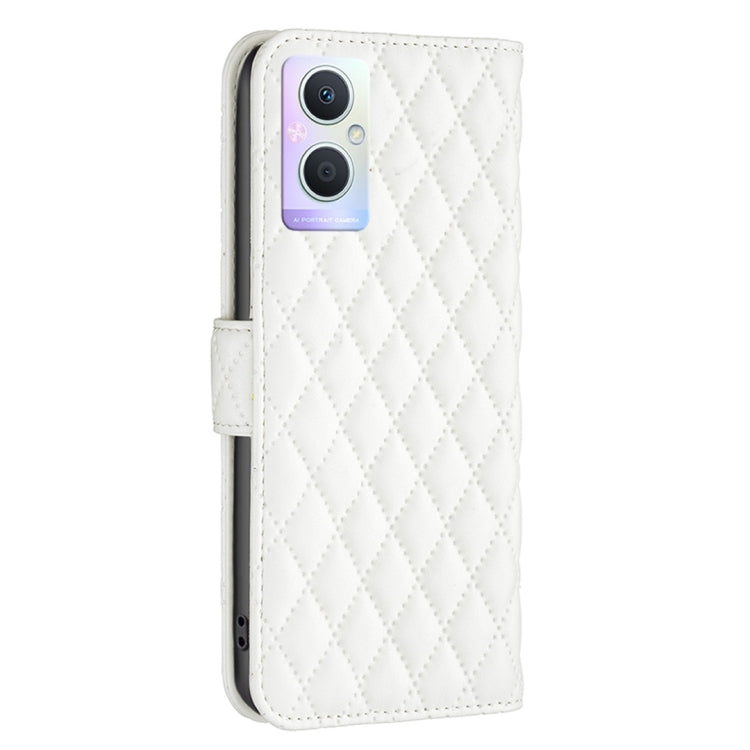 For OPPO A96 5G / Reno7 Z Diamond Lattice Wallet Leather Flip Phone Case