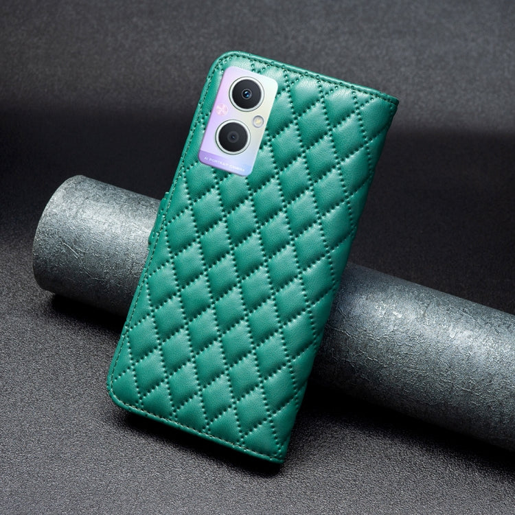 For OPPO A96 5G / Reno7 Z Diamond Lattice Wallet Leather Flip Phone Case