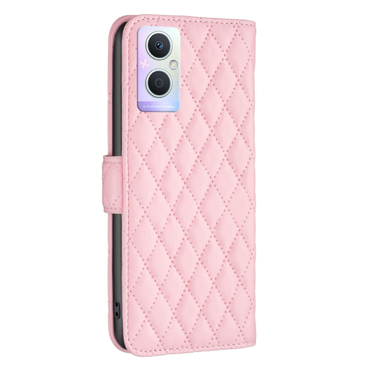 For OPPO A96 5G / Reno7 Z Diamond Lattice Wallet Leather Flip Phone Case