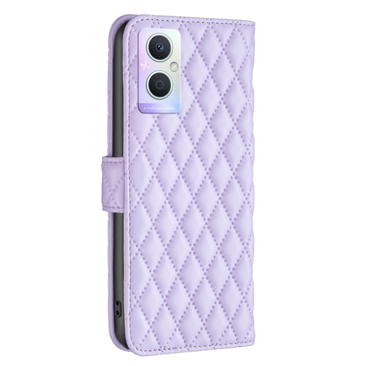 For OPPO A96 5G / Reno7 Z Diamond Lattice Wallet Leather Flip Phone Case