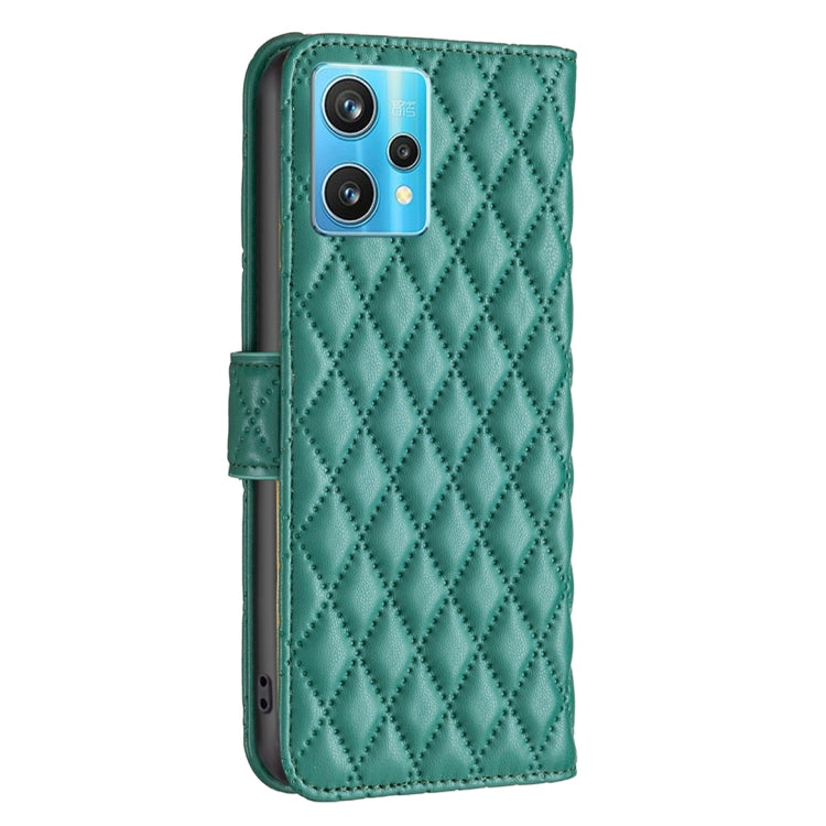 For OPPO Realme 9 Pro+ Diamond Lattice Wallet Leather Flip Phone Case