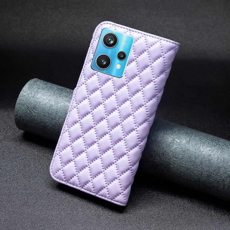 For OPPO Realme 9 Pro+ Diamond Lattice Wallet Leather Flip Phone Case