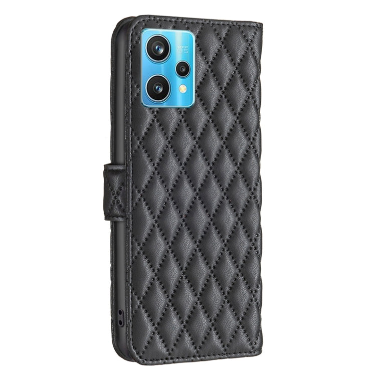 For OPPO Realme 9 Pro+ Diamond Lattice Wallet Leather Flip Phone Case