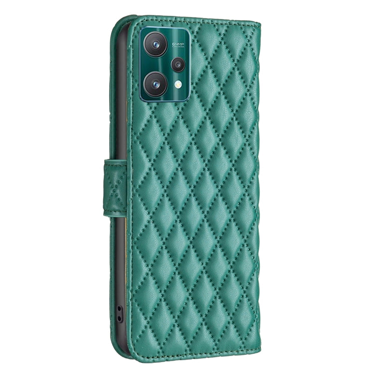 For OPPO Realme 9 Pro Diamond Lattice Wallet Leather Flip Phone Case