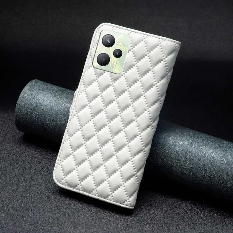 For OPPO Realme C35 Diamond Lattice Wallet Leather Flip Phone Case