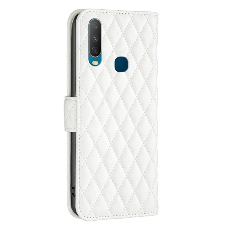 For vivo Y11 / Y15 / Y12 / Y17 Diamond Lattice Wallet Leather Flip Phone Case