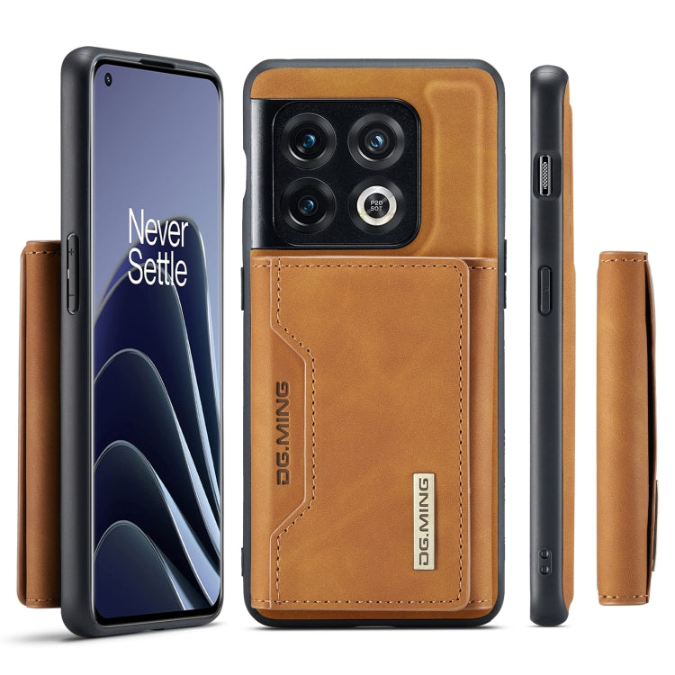 For OnePlus 10 Pro DG.MING M2 Series 3-Fold Multi Card Bag Phone Case