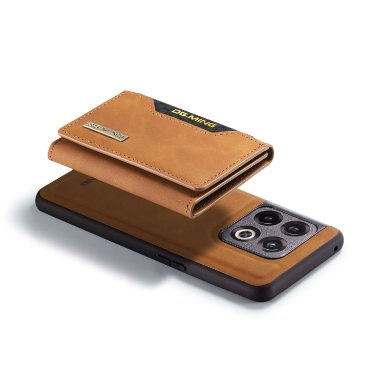 For OnePlus 10 Pro DG.MING M2 Series 3-Fold Multi Card Bag Phone Case