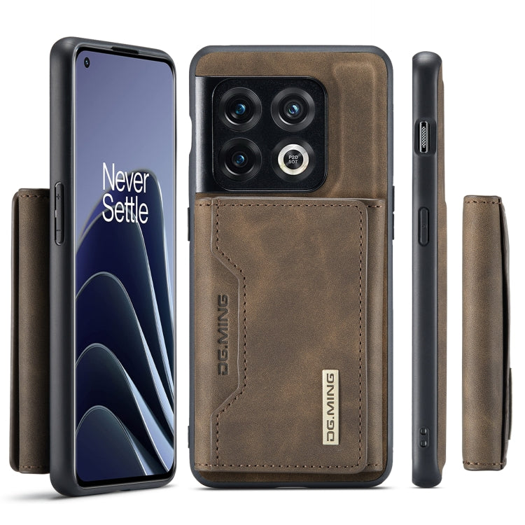For OnePlus 10 Pro DG.MING M2 Series 3-Fold Multi Card Bag Phone Case