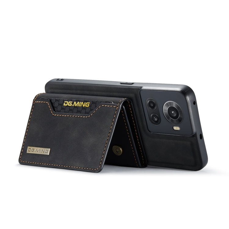 For OnePlus Ace/10R DG.MING M2 Series 3-Fold Multi Card Bag Phone Case
