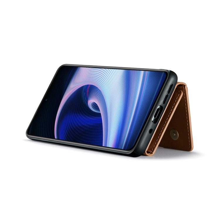 For OnePlus Ace/10R DG.MING M2 Series 3-Fold Multi Card Bag Phone Case