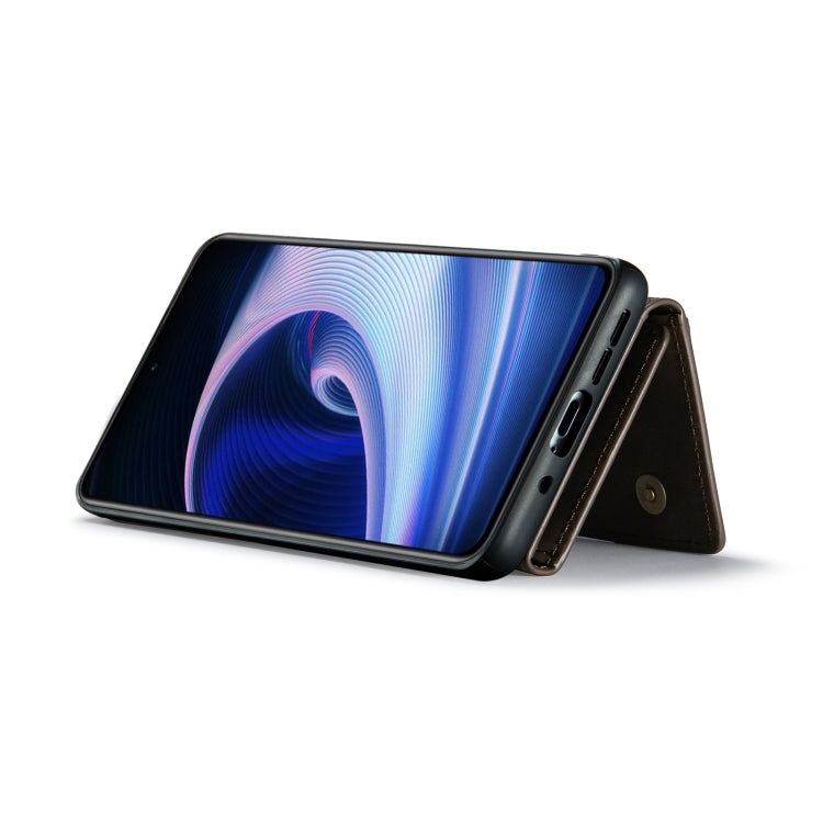 For OnePlus Ace/10R DG.MING M2 Series 3-Fold Multi Card Bag Phone Case