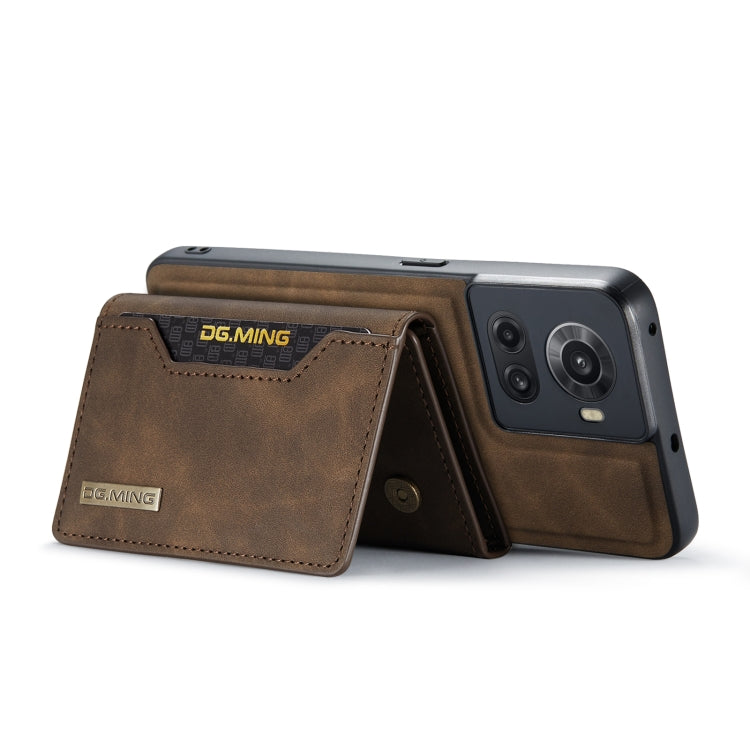 For OnePlus Ace/10R DG.MING M2 Series 3-Fold Multi Card Bag Phone Case