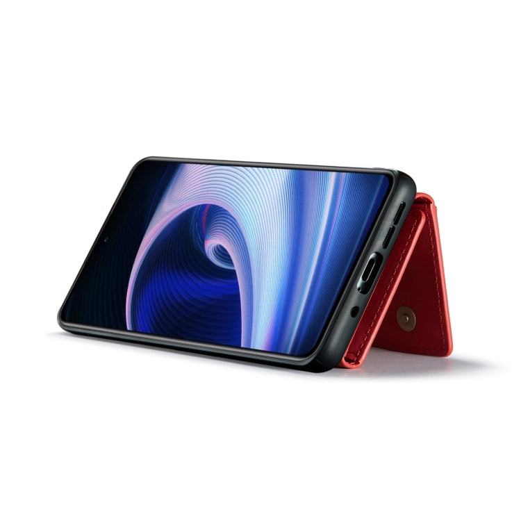 For OnePlus Ace/10R DG.MING M2 Series 3-Fold Multi Card Bag Phone Case